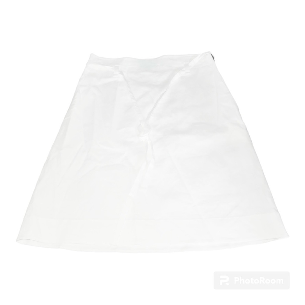 NWT THEORY A-Line Linen Tie Skirt White Eco Crunch Wash - Picture 3 of 9